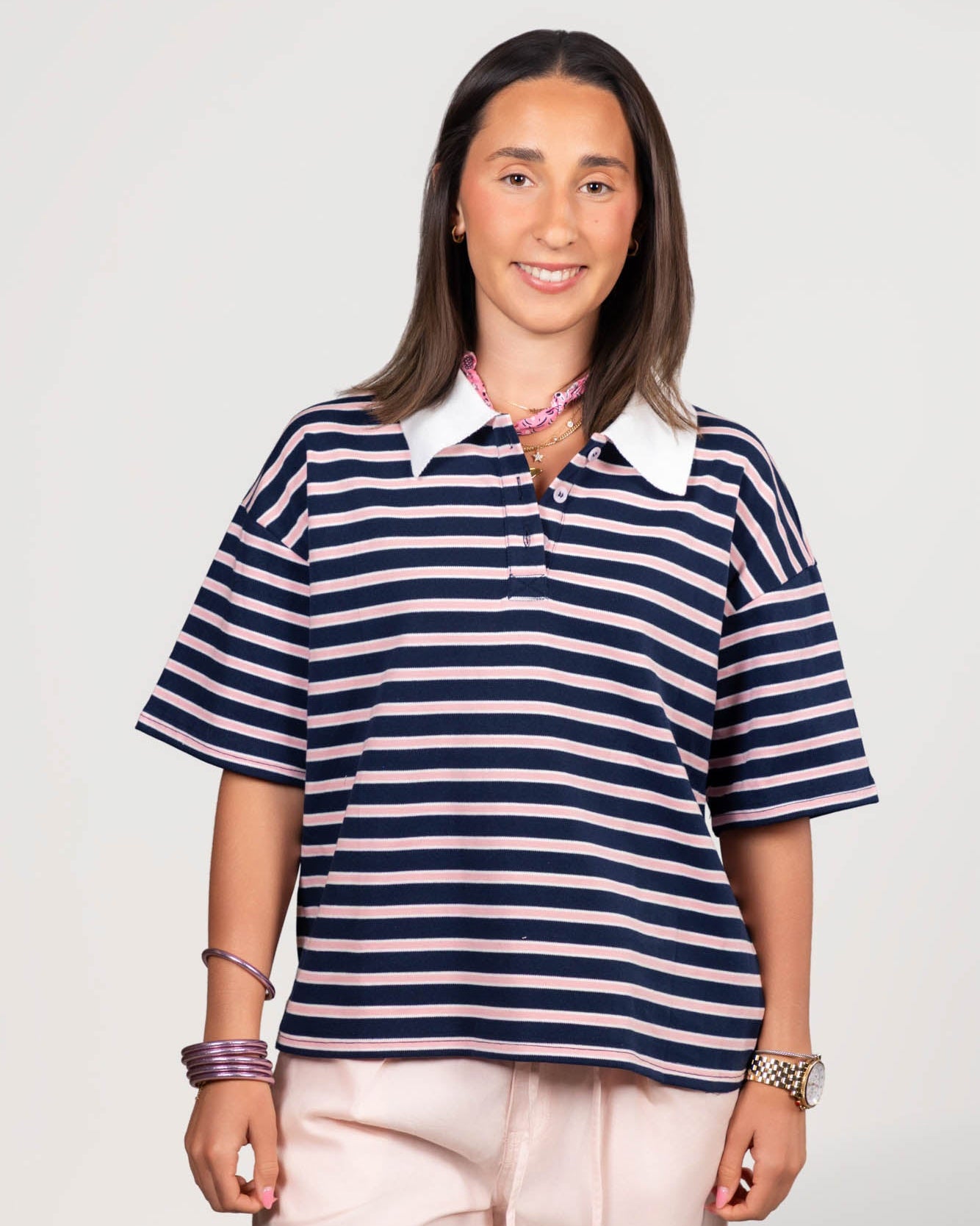 Preppy Stripe Polo