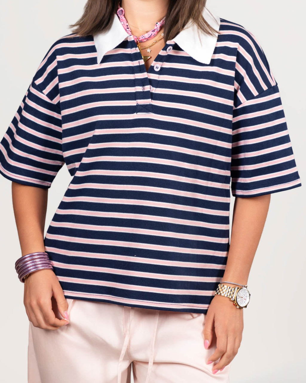 Preppy Stripe Polo